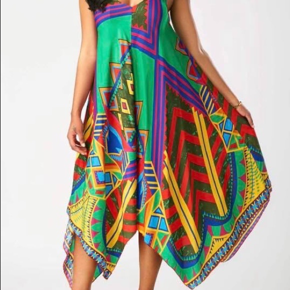 Size L Multicolor Summer Dress (BRAND NEW) - Picture 3 of 5
